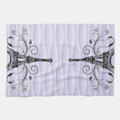 Serviette violette Eiffel Flourdissante Serviette  (Horizontal)