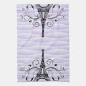 Serviette violette Eiffel Flourdissante Serviette  (Vertical)