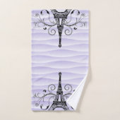 Serviette violette Eiffel Savoureux Ensemble De Se (Serviette à main)