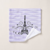 Serviette violette Eiffel Savoureux Ensemble De Se (Gant de toilette)