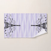Serviette violette Eiffel Savoureux Ensemble De Se (Serviette à main)