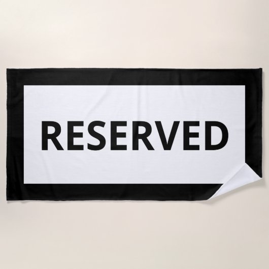 Serviette White Black Beach réservée (Devant)