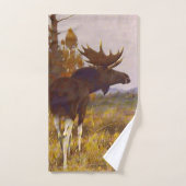 Serviette "Wild Bull Moose" (Serviette à main)