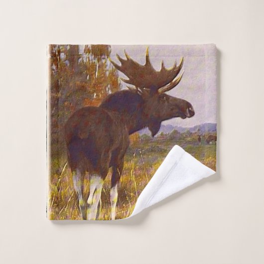 Serviette "Wild Bull Moose" (Gant de toilette)