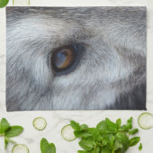 Serviette Wolf Pup Wild Husky Chien Serviette thé (Plié)