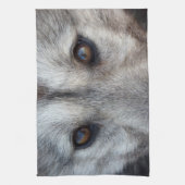 Serviette Wolf Pup Wild Husky Chien Serviette thé (Vertical)