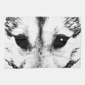 Serviette Wolf Pup Wild Husky Chien Serviette thé (Horizontal)