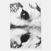 Serviette Wolf Pup Wild Husky Chien Serviette thé (Vertical)