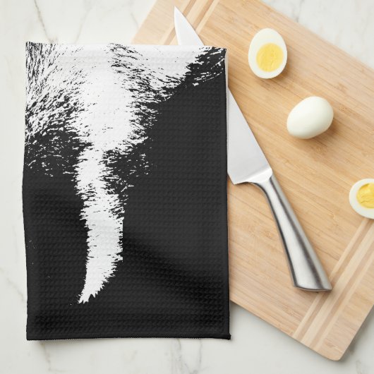 Serviette Wolf Pup Wild Husky Chien Serviette thé (Quart Plié)