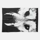 Serviette Wolf Pup Wild Husky Chien Serviette thé (Horizontal)
