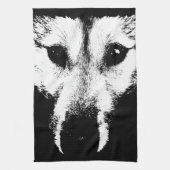 Serviette Wolf Pup Wild Husky Chien Serviette thé (Vertical)
