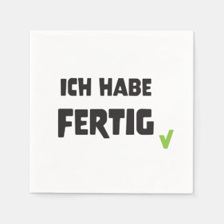 Servietten "Ich habe fertig" Servet