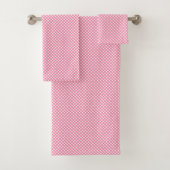 Serviettes à carreaux rose et blanc (En situation)