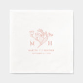 serviettes à l'étampe à huile monogrammée fleur sa (Recto)