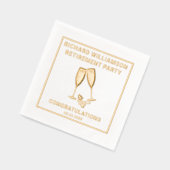 Serviettes à l'étampe de Champagne Foil (Gauche)