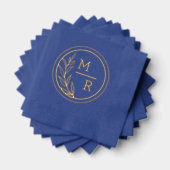 Serviettes à l'étampe Foil de style rétro à fleurs (Insitu (empilé))