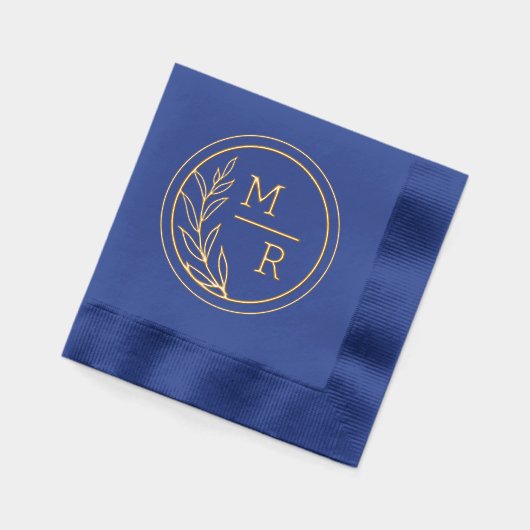 Serviettes à l'étampe Foil de style rétro à fleurs (Gauche)