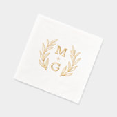 Serviettes à l'étampe Foil de style rétro à fleurs (Gauche)