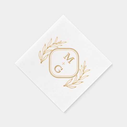 Serviettes à l'étampe Foil de style rétro à fleurs (Droite)