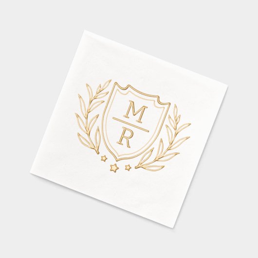 Serviettes à l'étampe Foil de style rétro à fleurs (Gauche)