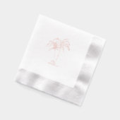 Serviettes à motif de palmier en estampage à chaud (Gauche)