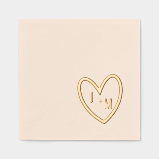 Serviettes à motif feuille d'or (Recto)