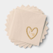 Serviettes à motif feuille d'or (Insitu (empilé))