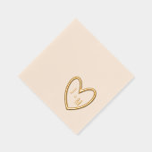 Serviettes à motif feuille d'or (Droite)