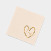 Serviettes à motif feuille d'or (Gauche)