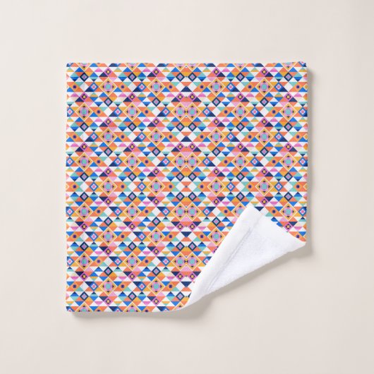 Serviettes à motif géométrique coloré  (Gant de toilette)