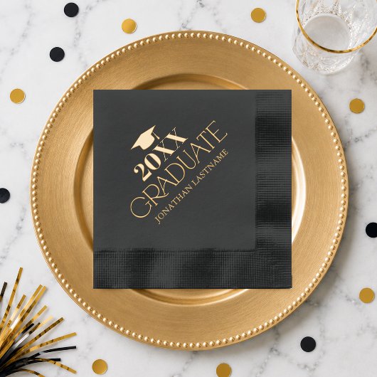 Serviettes à thème de graduation avec estampage à