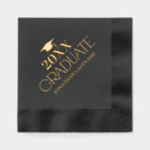 Serviettes à thème de graduation avec estampage à (Recto)