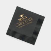 Serviettes à thème de graduation avec estampage à (Gauche)