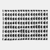 Serviettes Abstraites de cuisine en noir et blanc (Horizontal)