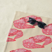 Serviettes Abstraites de plage de crabe de sable r (En situation)
