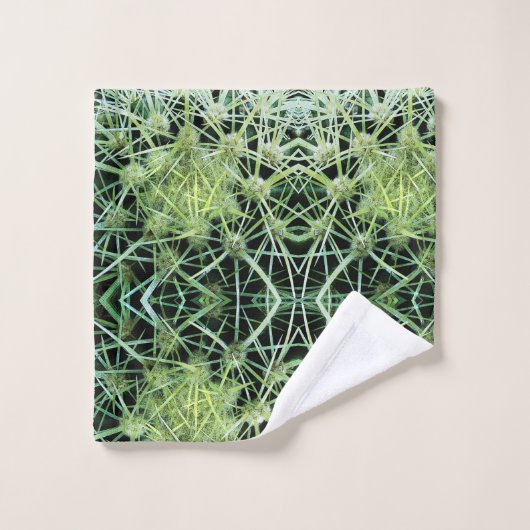 Serviettes abstraites vertes de Bath de motif de (Gant de toilette)