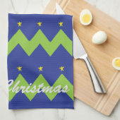 Serviettes "Arbres de Noël et Étoiles" (Quart Plié)