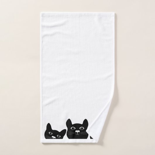 Serviettes "Black Cat Face" (Serviette à main)
