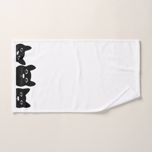 Serviettes "Black Cat Face" (Serviette à main)