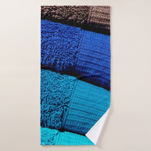 Serviettes bleu turquoise gris (Serviette de bain)