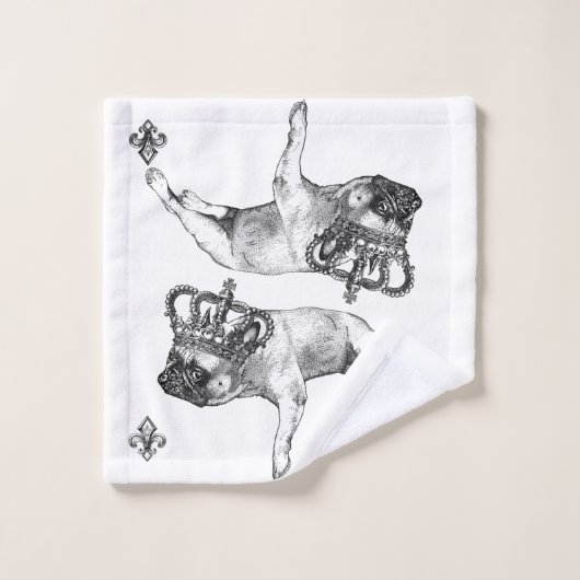 Serviettes Bouledogue Francais (Gant de toilette)