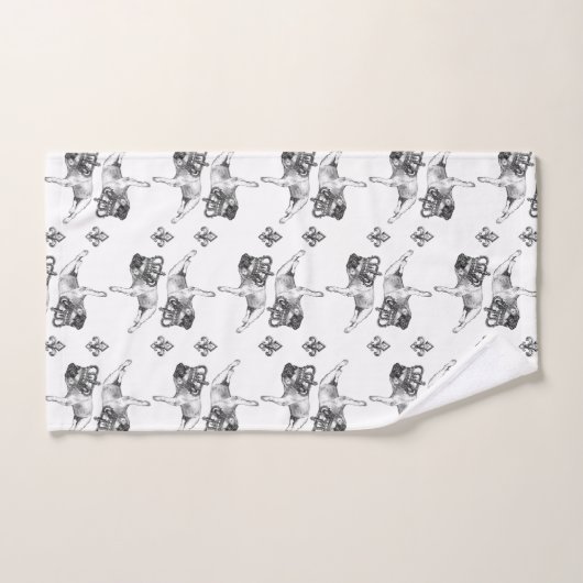 Serviettes Bouledogue Francais (Serviette à main)