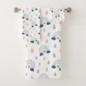 Serviettes Chic Boho Navy Rose Arc-en-Ciel Idée Ca (En situation)