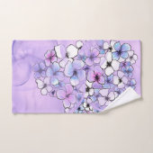 Serviettes de bain à bulles violettes et fleurs de (Serviette à main)