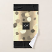 Serviettes de bain Abstrait doré et beige (Serviette à main)