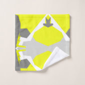Serviettes de bain Abstrait gris jaune (Gant de toilette)