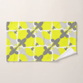 Serviettes de bain Abstrait gris jaune (Serviette à main)