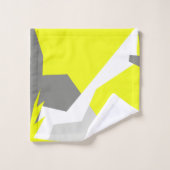 Serviettes de bain Abstrait gris jaune (Gant de toilette)