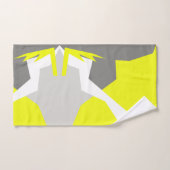 Serviettes de bain Abstrait gris jaune (Serviette à main)