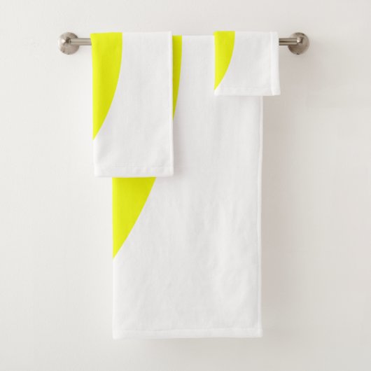 Serviettes de bain Abstrait gris jaune (En situation)